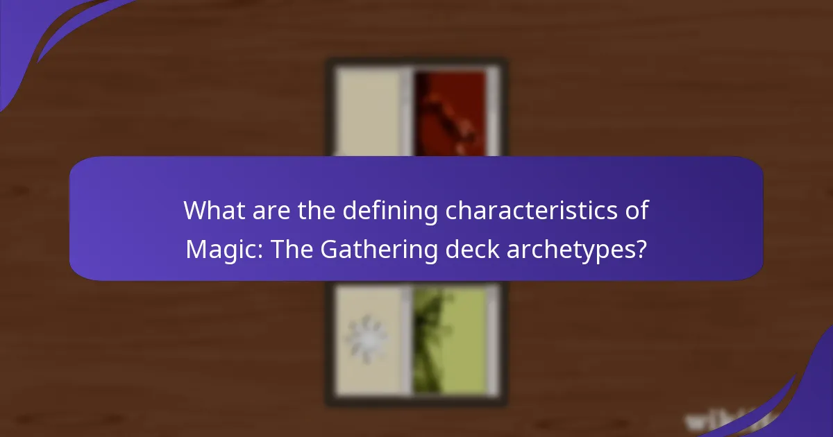 What insights does the Magic: The Gathering community offer about deck archetypes?
