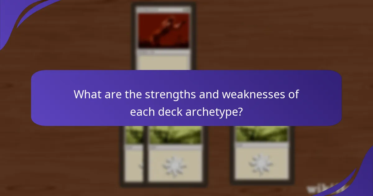 What are the strengths and weaknesses of each deck archetype?
