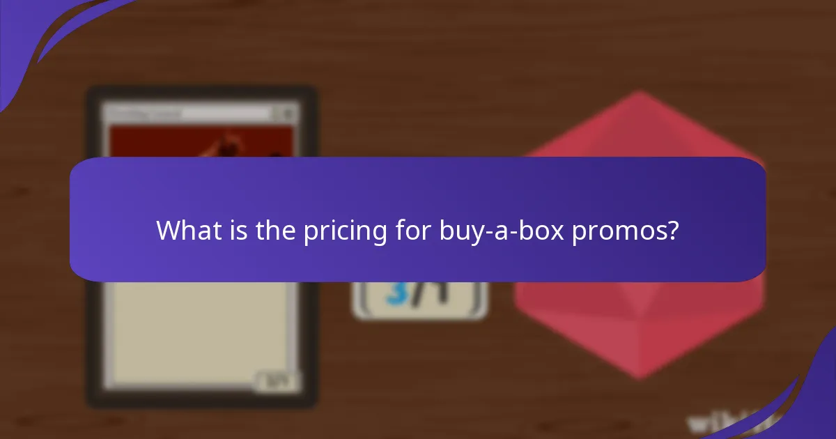 What is the pricing for buy-a-box promos?